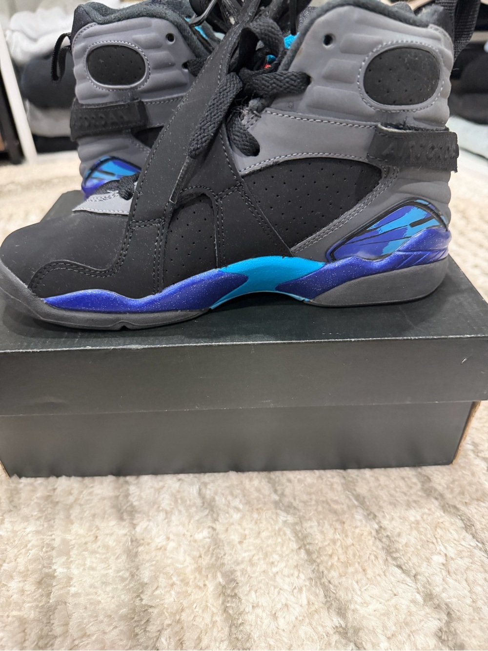 Air Jordan 8 Retro Aqua Big Kids 3.5